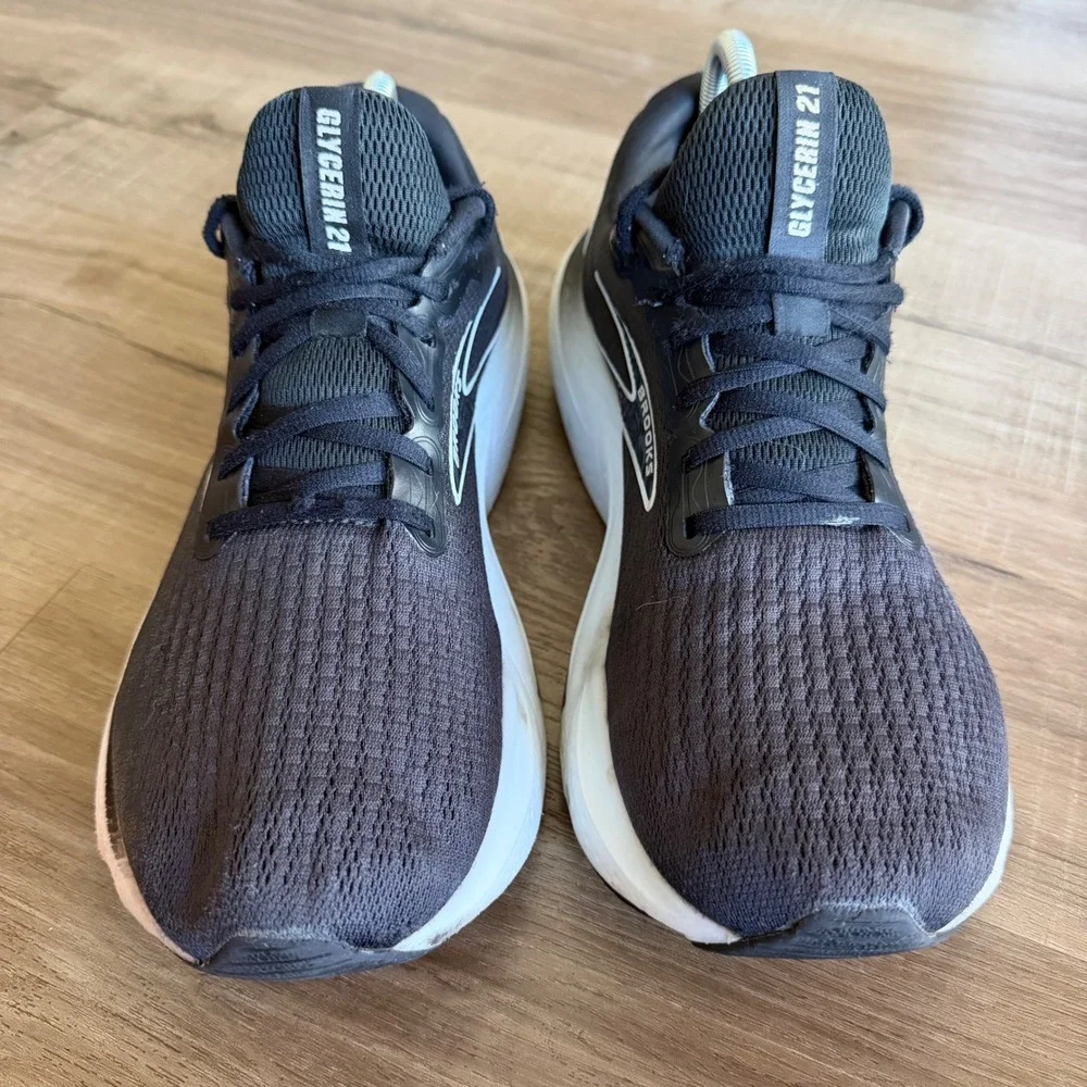 Brooks Glycerin 21 Mens Running Shoes Black White DNA LOFT v3 Size 11.5